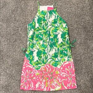 Lilly Pulitzer Green and Pink Floral Dress